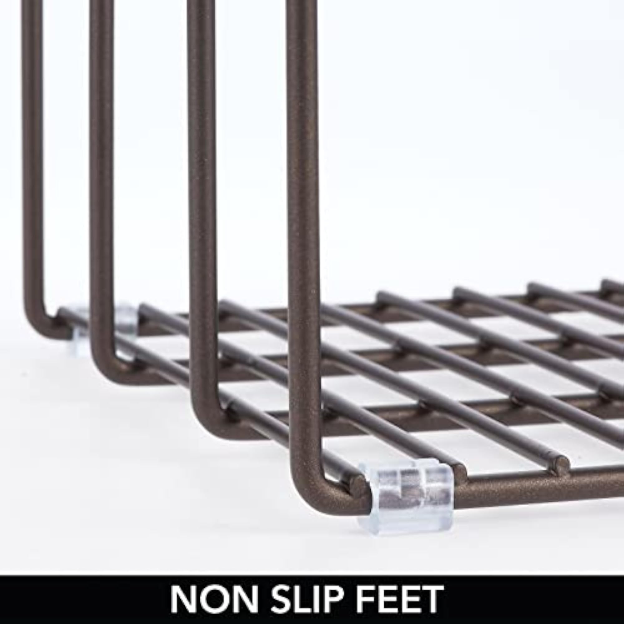 Metal Wire Organizer Rack for Kitchen Cabinet, Bronze
